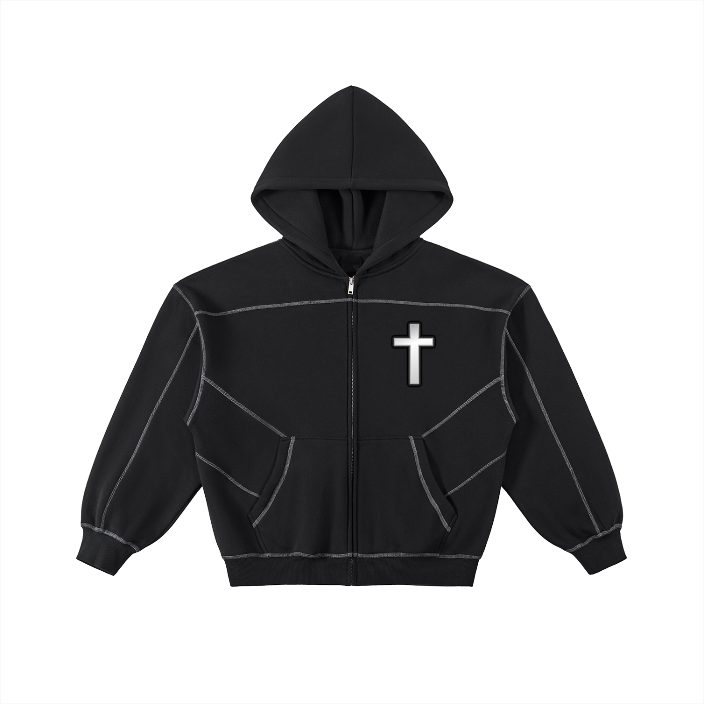 Contrast-Stitched GLADLYATOR MASCOT ZIP UP