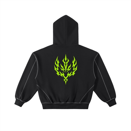 Contrast-Stitched GLADLYATOR MASCOT ZIP UP